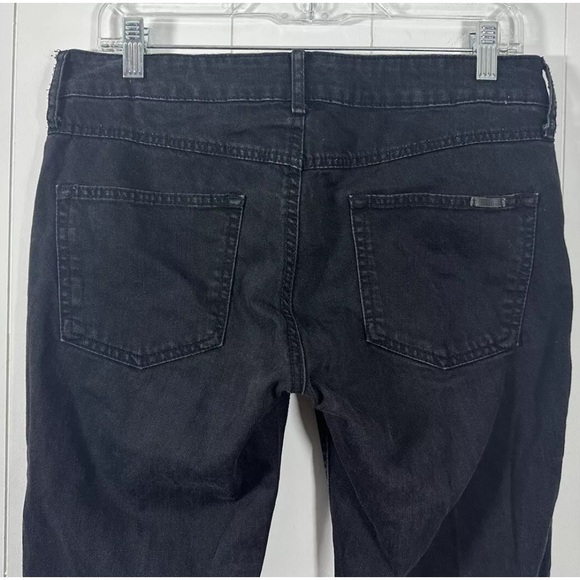 Mango Alice Size 8 Black Slim Fit Straight Leg Dark Wash Denim Jeans - Picture 6 of 9